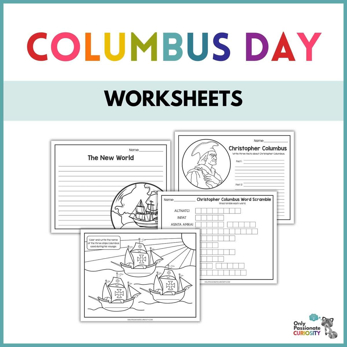 Columbus Day Worksheets