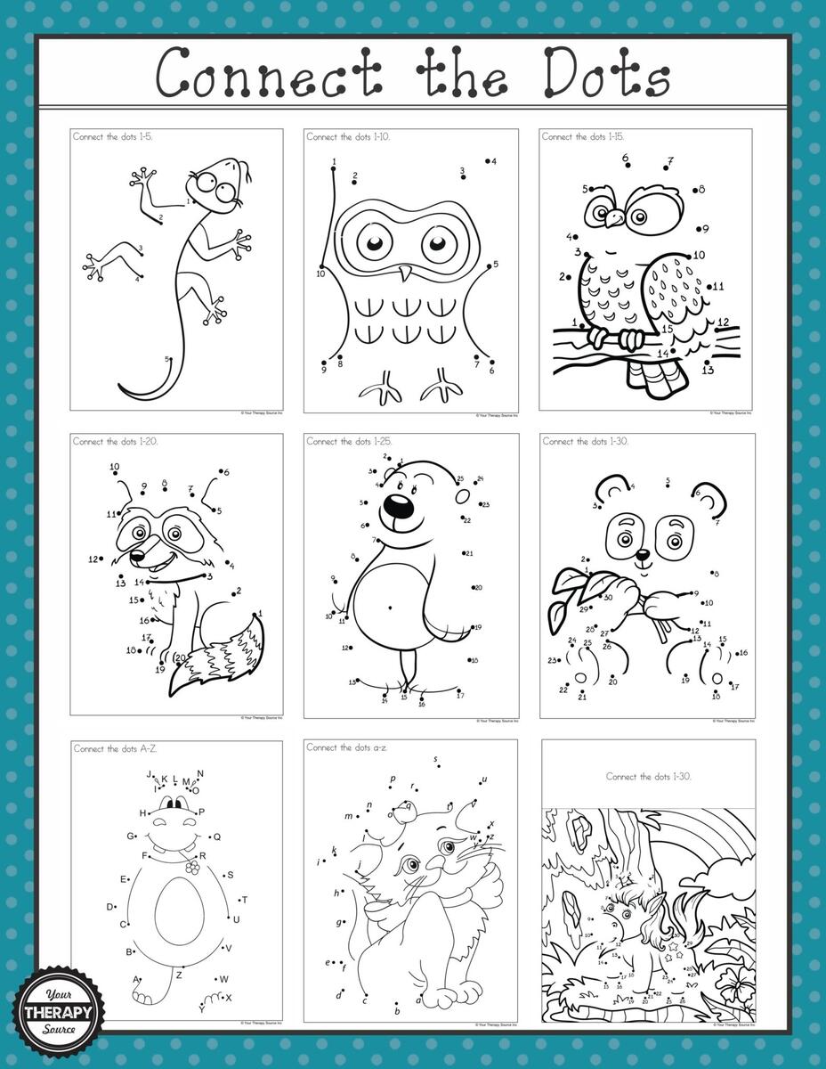 Connect The Dots Easy To More Difficult Growing Play Dot To Dot Printables For Kids Free Connect The Dots PDF