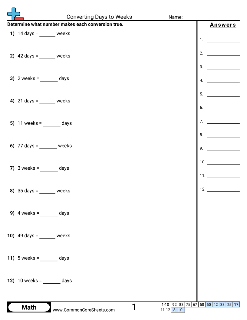 Converting Days To Weeks Worksheet Download FREE PRintable Wild West Worksheets For Kids