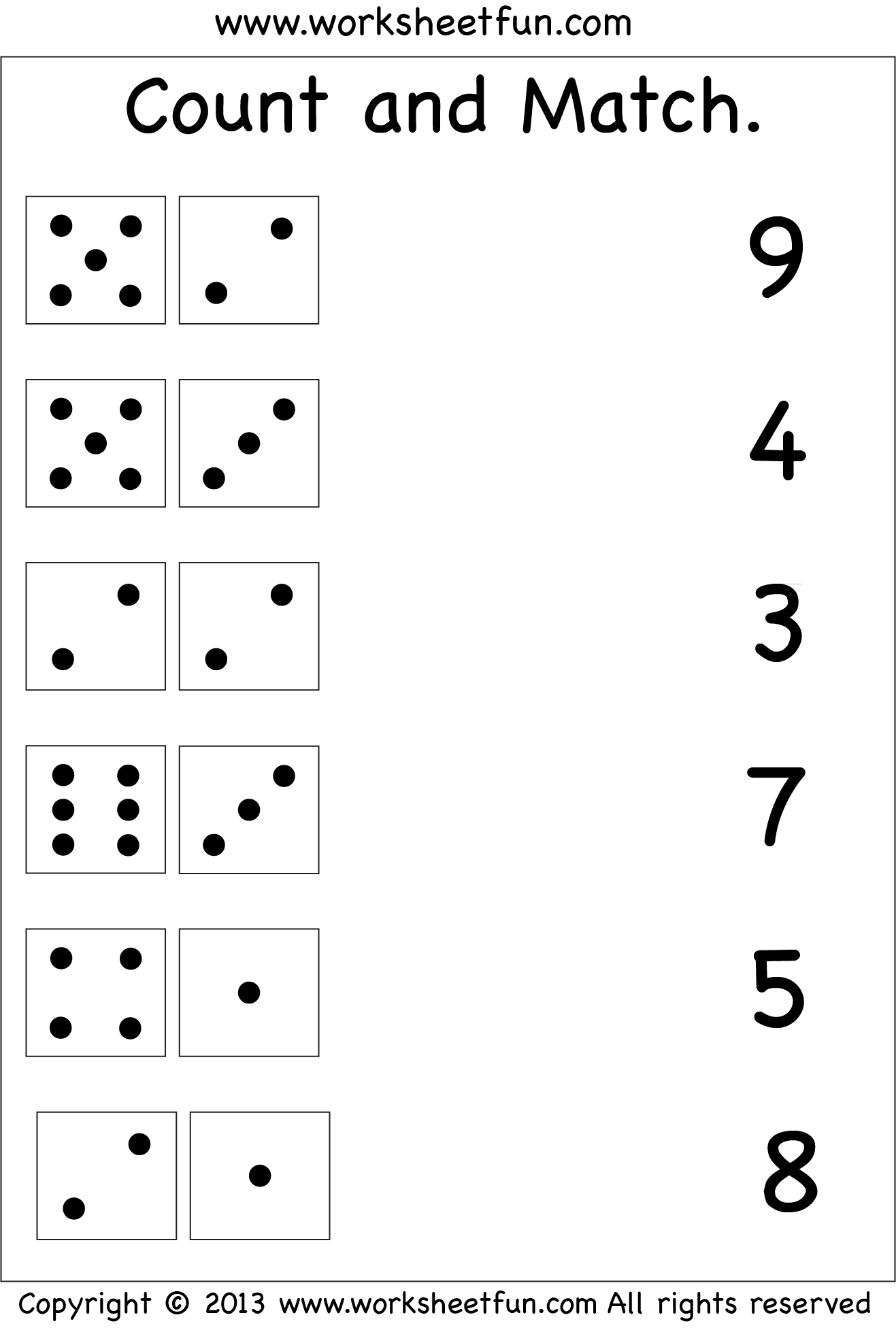 Count And Match Two Worksheets FREE Printable Worksheets Worksheetfun Count And Match Two Worksheets FREE Printable Worksheets Worksheetfun