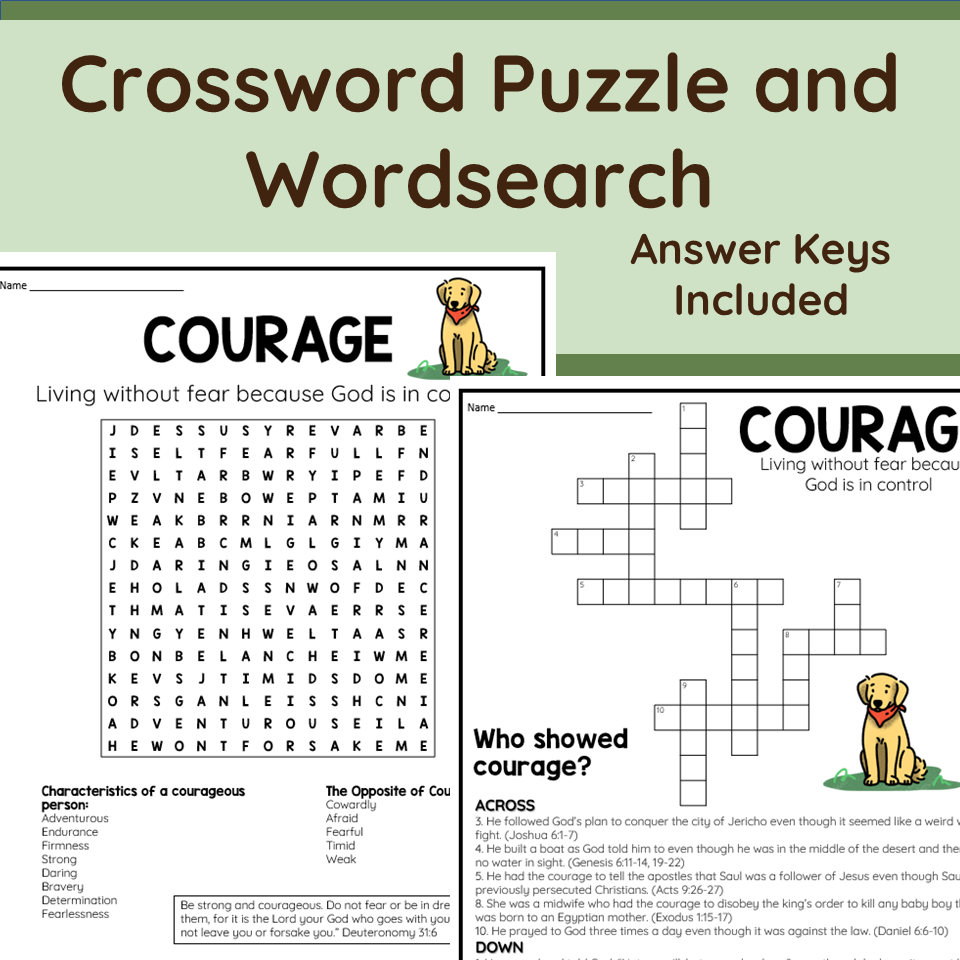 Courage Christian Character Trait Packet No Prep Classful Courage Christian Character Trait Packet No Prep Classful