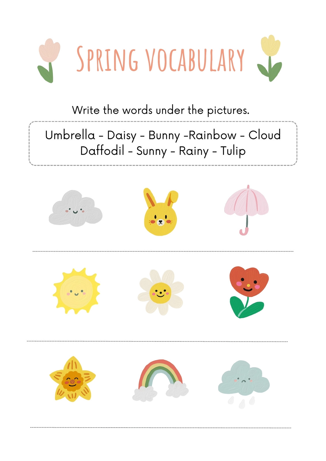 Custom Printable Spring Worksheet Templates Canva Custom Printable Spring Worksheet Templates Canva