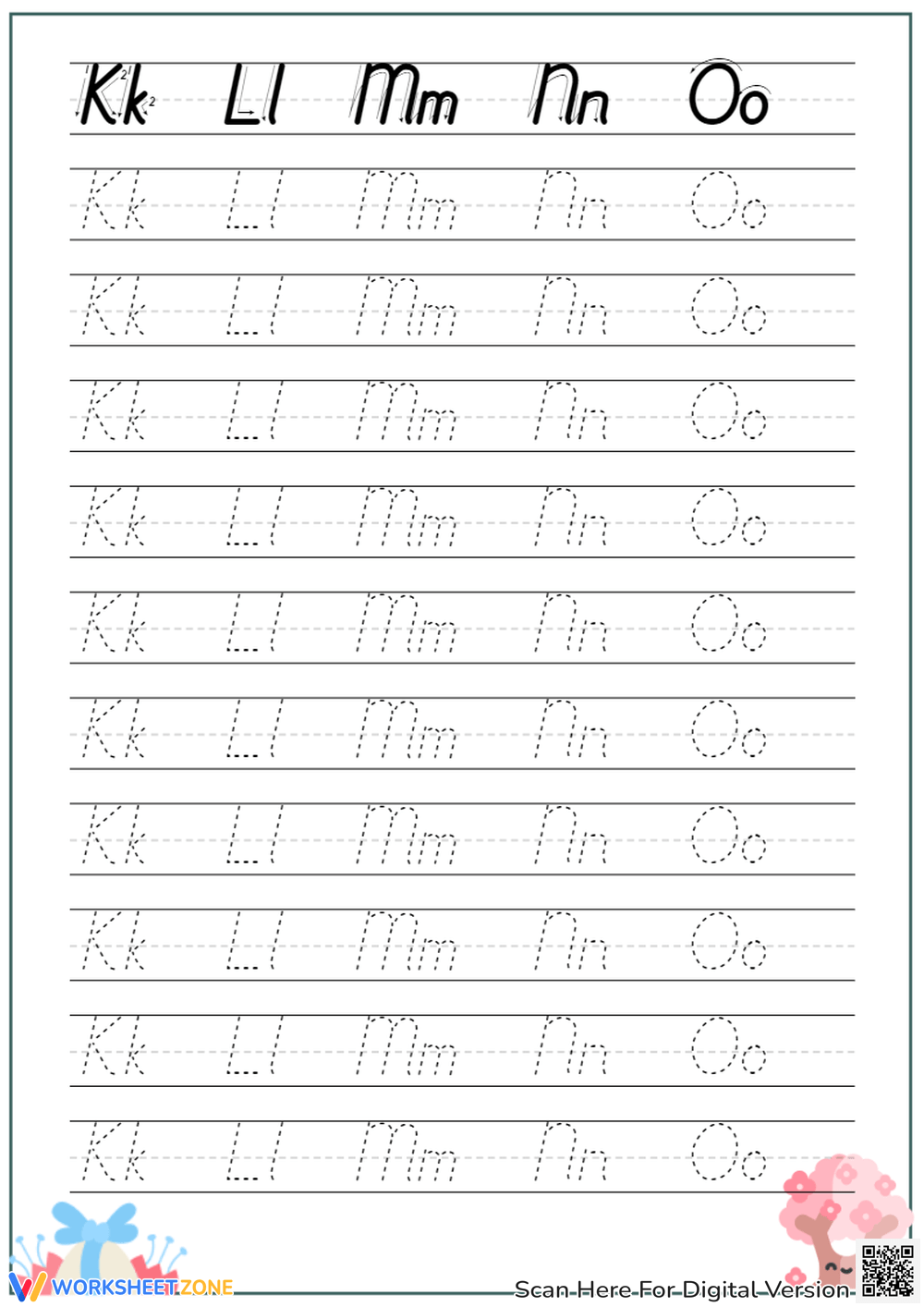 D Nealian Worksheets Free Printable Cursive Writing Worksheet Templates Canva
