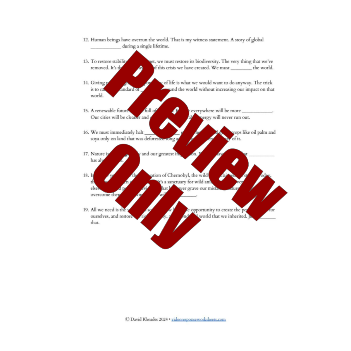 David Attenborough A Life On Our Planet Video Response Worksheet And Key Classful David Attenborough A Life On Our Planet Video Response Worksheet And Key Classful