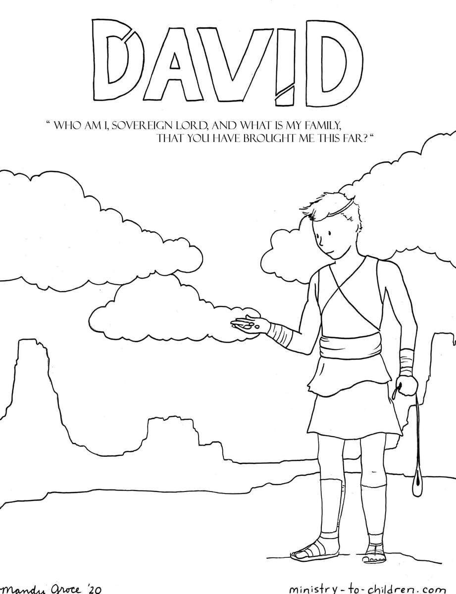 David Coloring Page Ministry To Children David And Goliath Coloring Page Printable