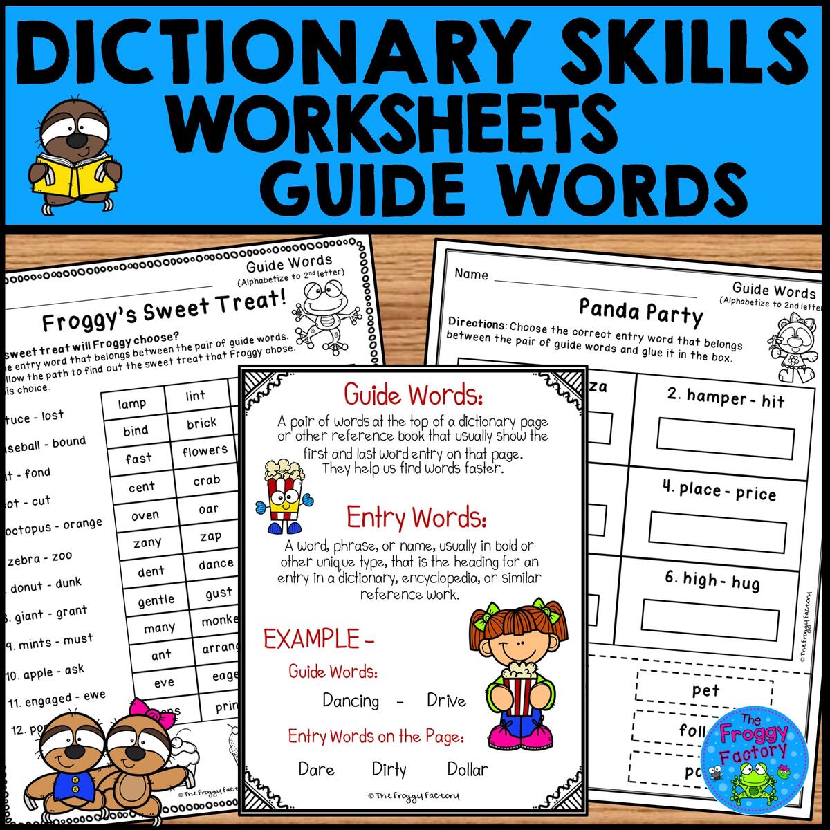 Dictionary Skills Worksheets Guide Words Classful Dictionary Skills And Guide Words Worksheets Worksheets Library