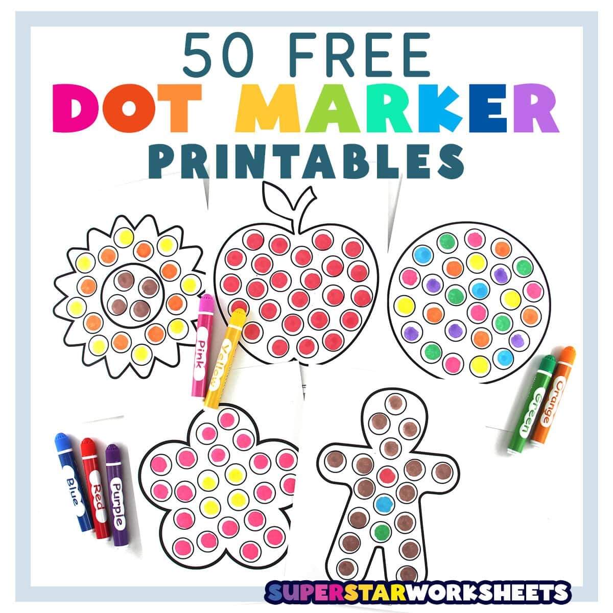 Dot Marker Printables Superstar Worksheets Fall Dot Painting Free Printables The Resourceful Mama
