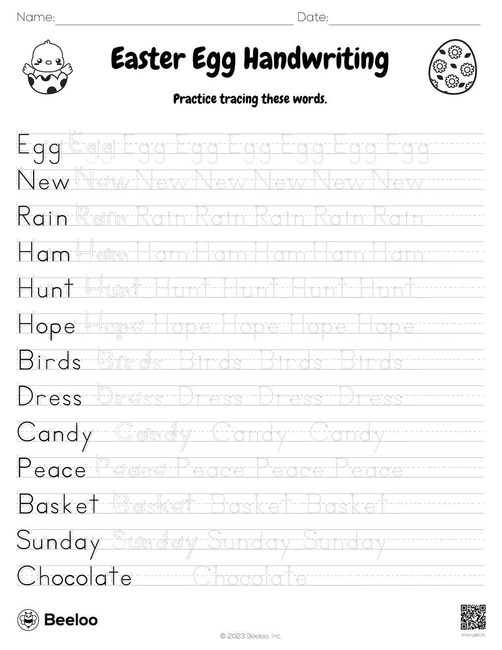 Easter Egg Handwriting Beeloo Printable Crafts And Activities For Kids Easter Egg Handwriting Beeloo Printable Crafts And Activities For Kids