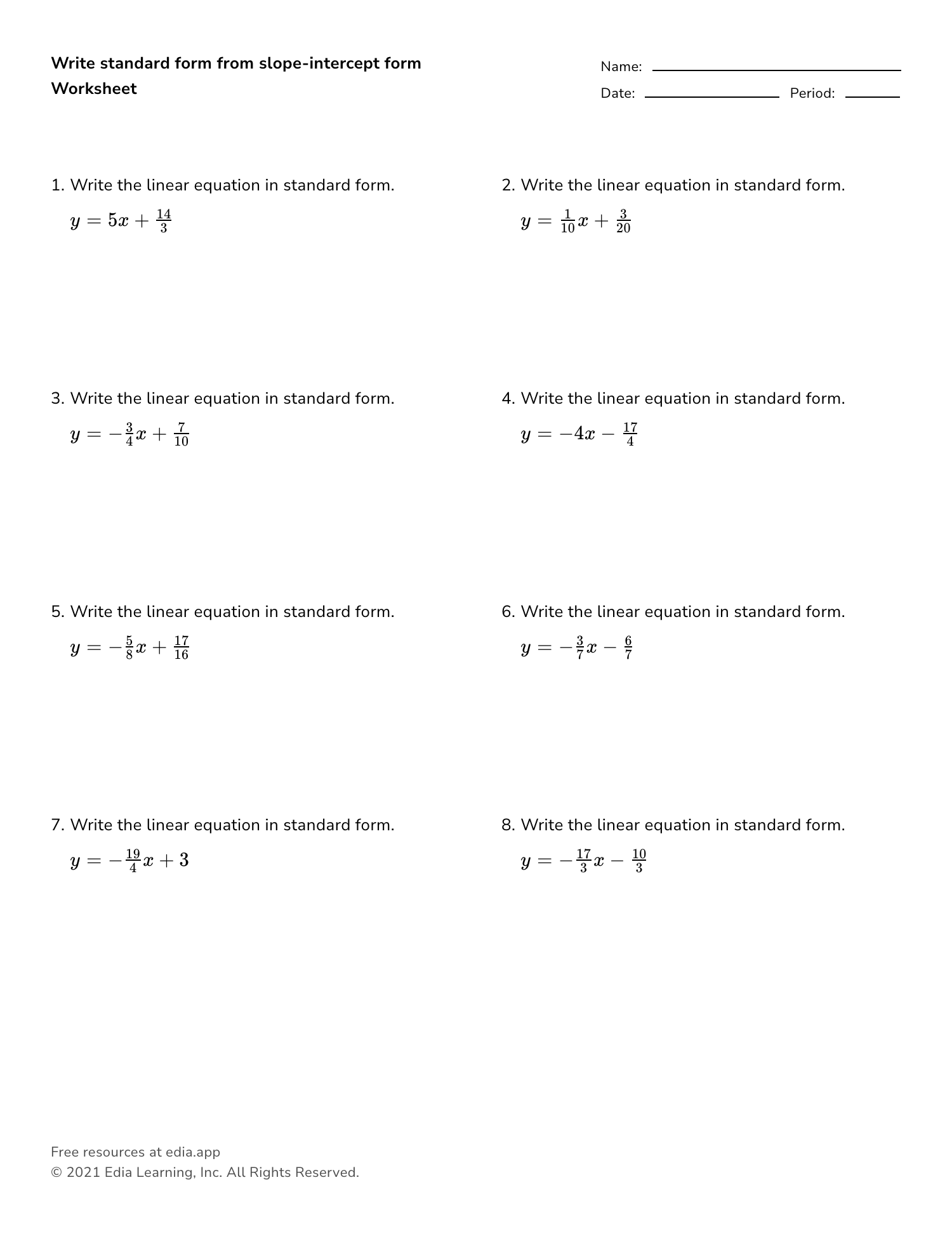 Edia Free Math Homework In Minutes Worksheets Library