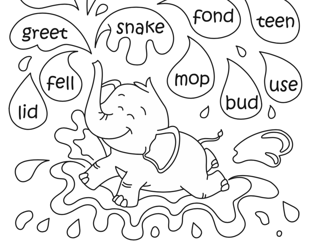 Ee Worksheets Lessons FREE Reading Elephant EE And EA Worksheet Practice Sheets For Mastering Vowel Digraphs