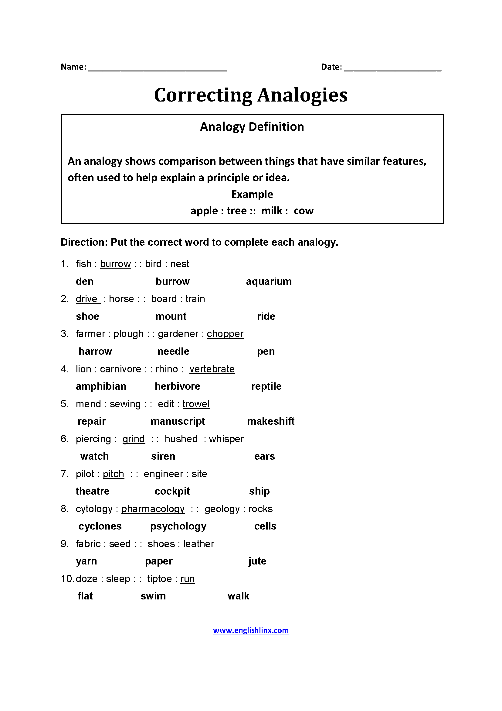 Englishlinx Analogy Worksheets 11 Analogy Ideas Analogy Word Analogies Analogies Activities
