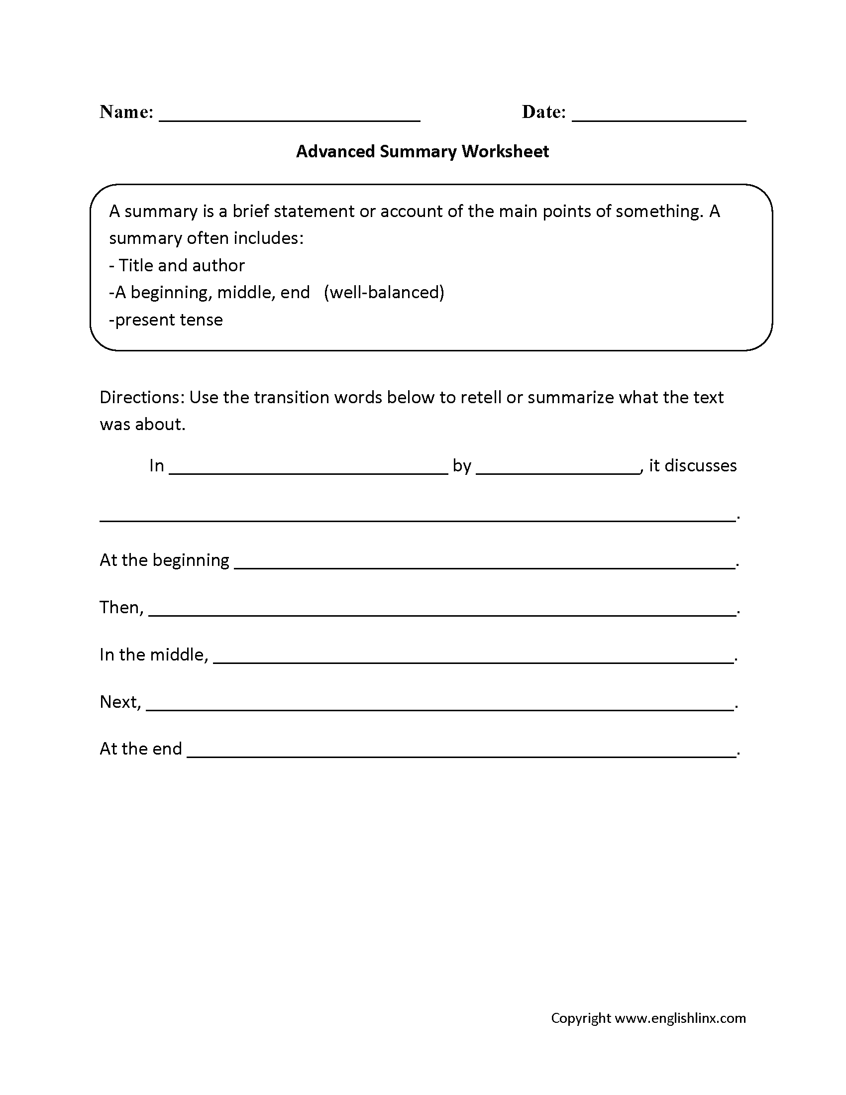 10 Graphic Organizers For Summary Writing Literacy In Focus