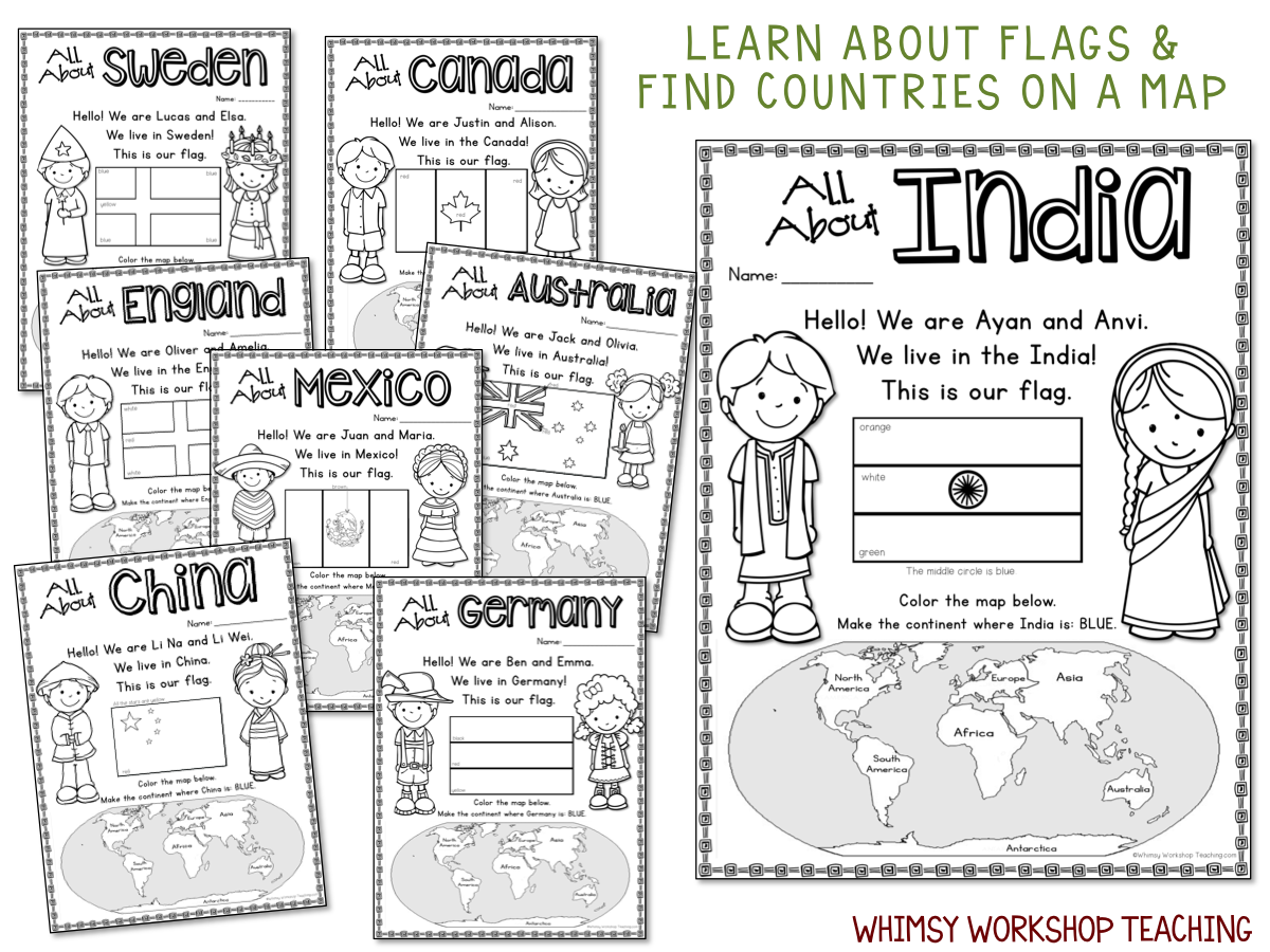 Explore Christmas Around The World With 8 Simple Crafts And Over 100 Pages Of Litearcy Printables To Learn About 8 Countries Whimsy Workshop Teaching Free Christmas Around The World Worksheet