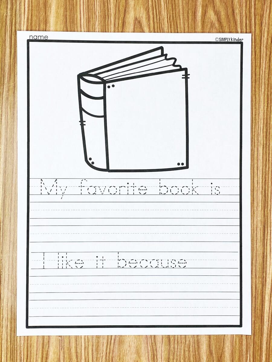 Favorite Book Free Printable Simply Kinder Favorite Book Free Printable Simply Kinder