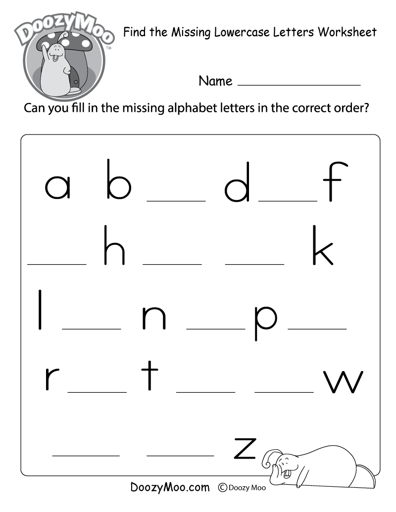 Find The Missing Lowercase Letters Worksheet Free Printable Find The Missing Lowercase Letters Worksheet Free Printable