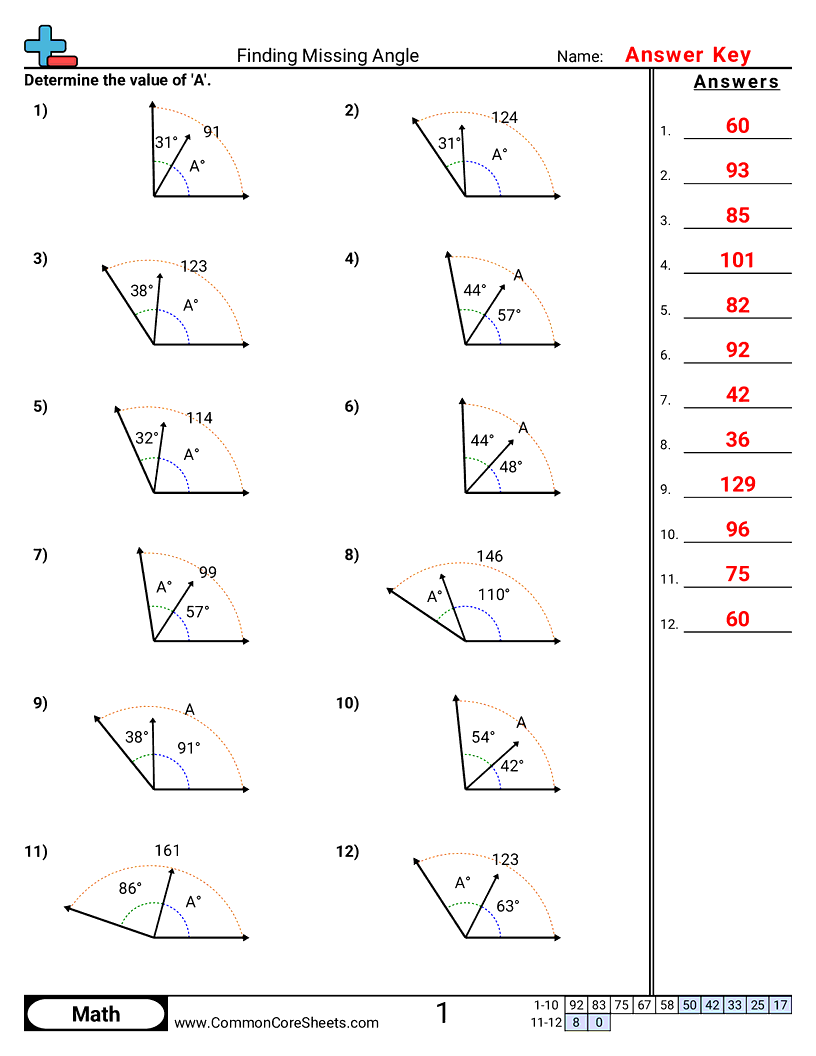 Finding Missing Angle Worksheet Download Finding Missing Angle Worksheet Download