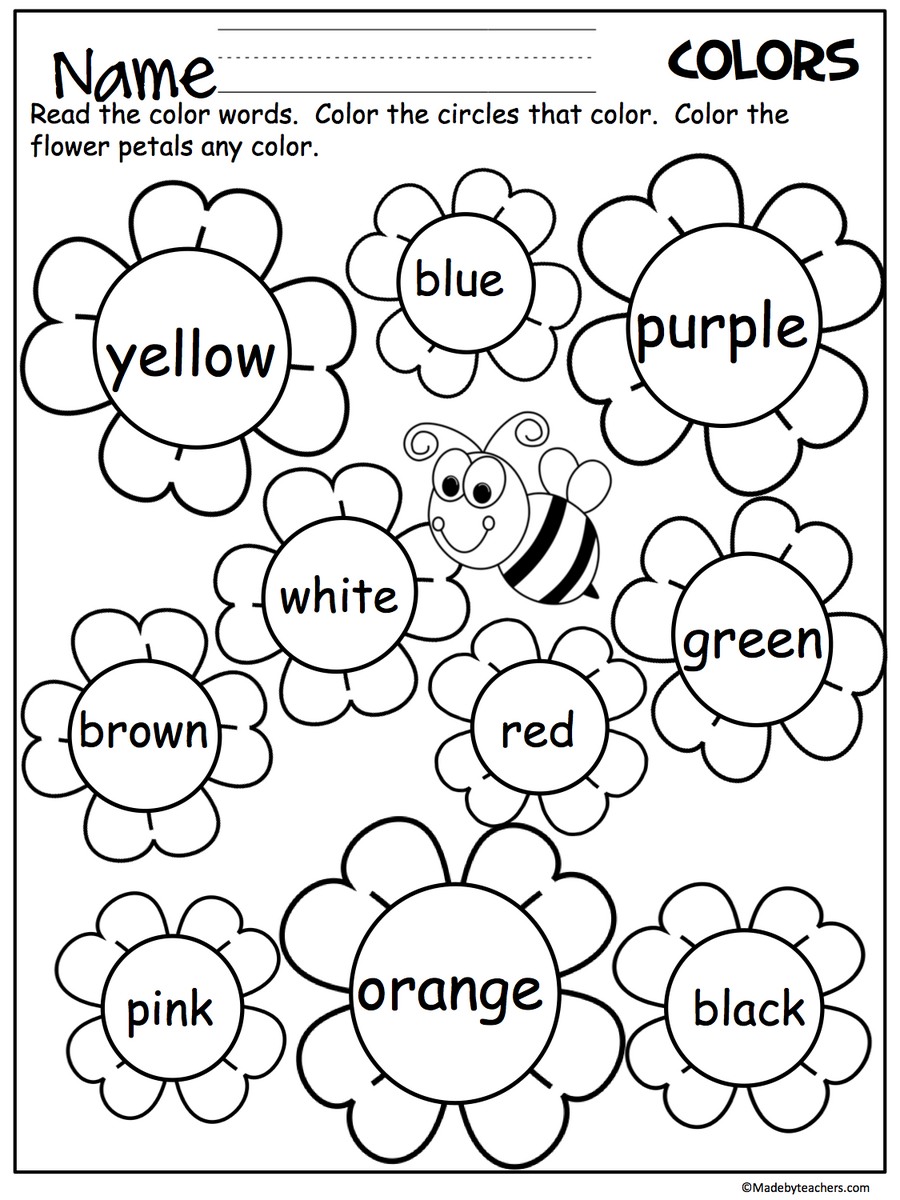 Flower Color Words Worksheet Made By Teachers Colors Word Tracing Worksheet Ezpzlearn