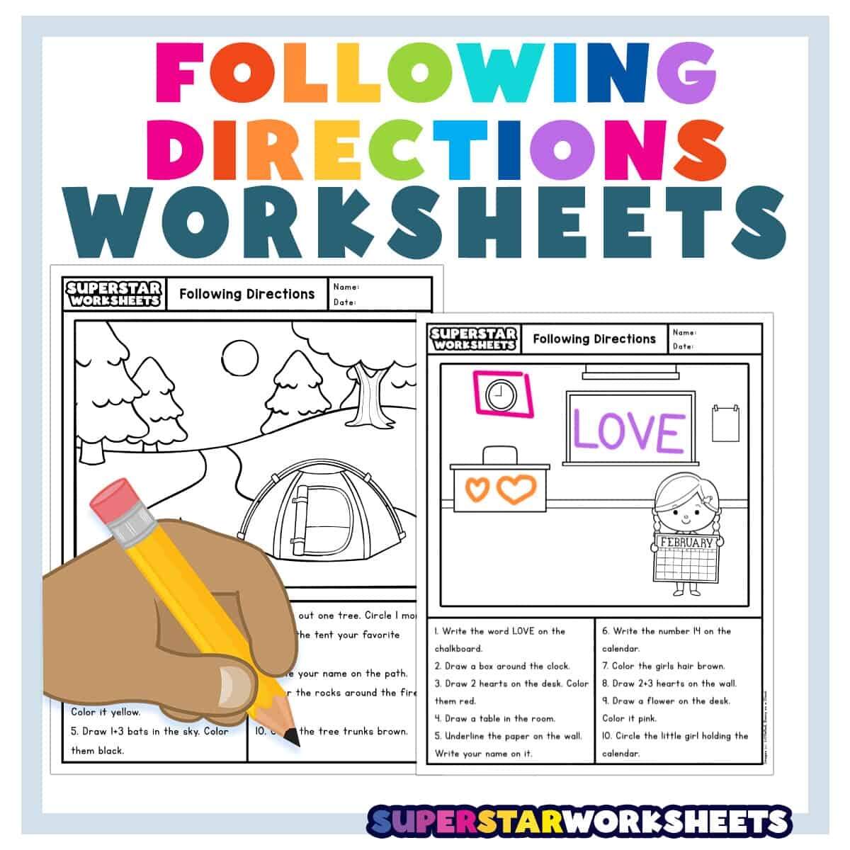 Following Directions Worksheets Superstar Worksheets Following Directions Worksheet Free Printable Digital PDF Worksheets Library