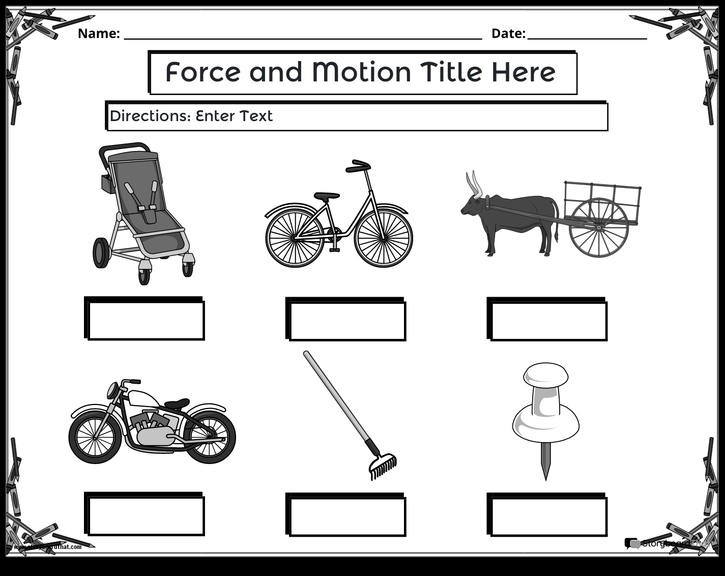 Force And Motion Worksheets Create With Storyboard That Force And Motion Made By Teachers