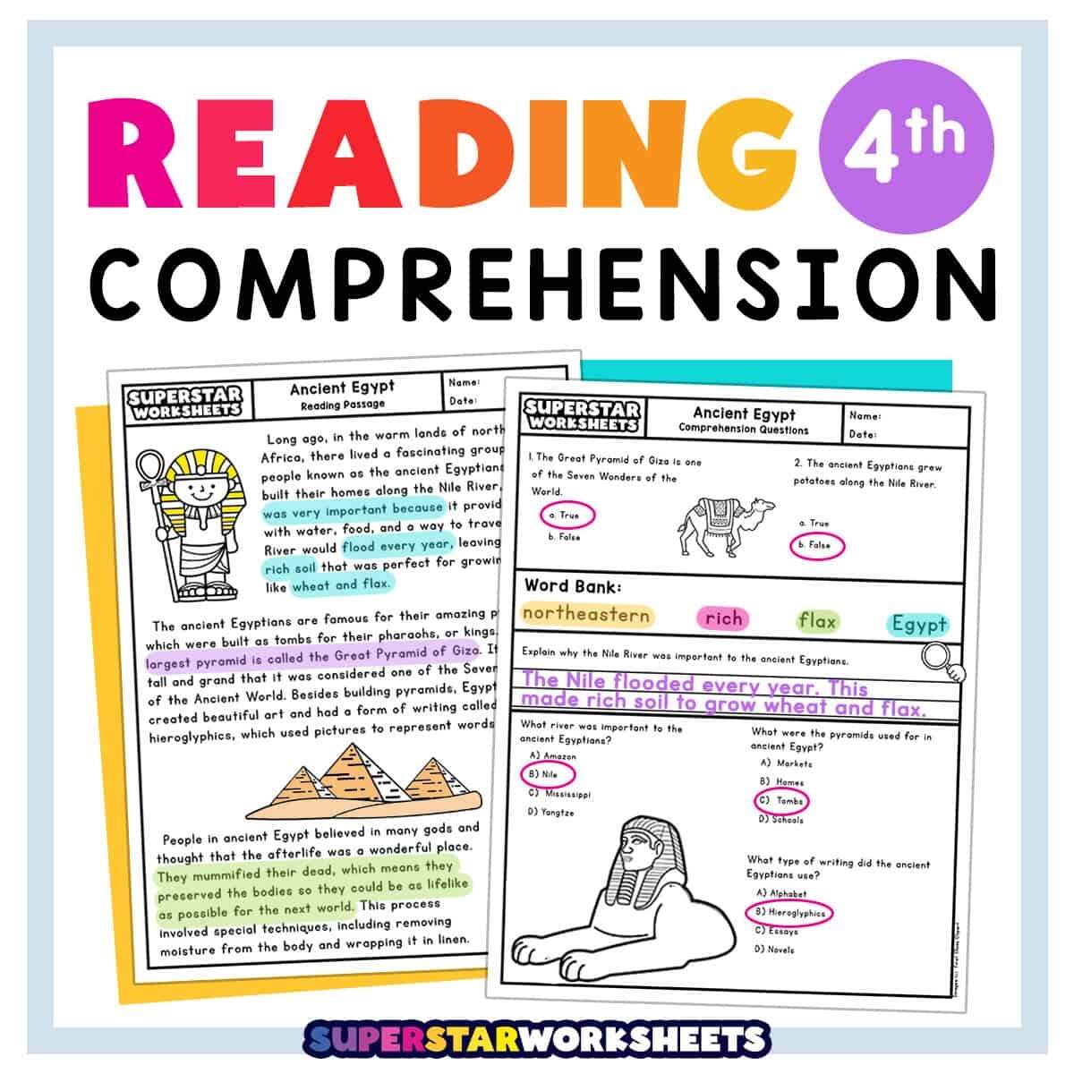 Fourth Grade Reading Comprehension Superstar Worksheets 13 Short Story Reading Comprehension Worksheets Free PDF At Worksheeto