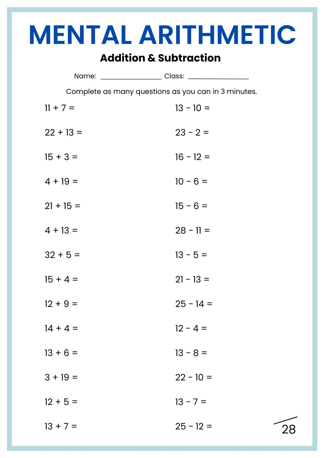 Addition And Subtraction Worksheets Third Grade Elementary Math Problems 3 Digit Addition With Answers Busy Book Printable 4rd Grade Math Etsy