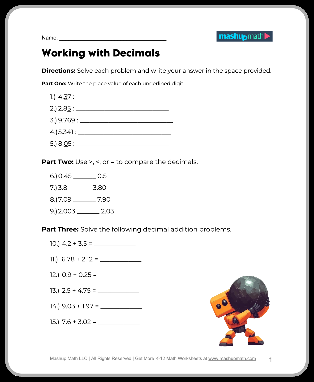 Fifth Grade Adding Fractions Worksheet