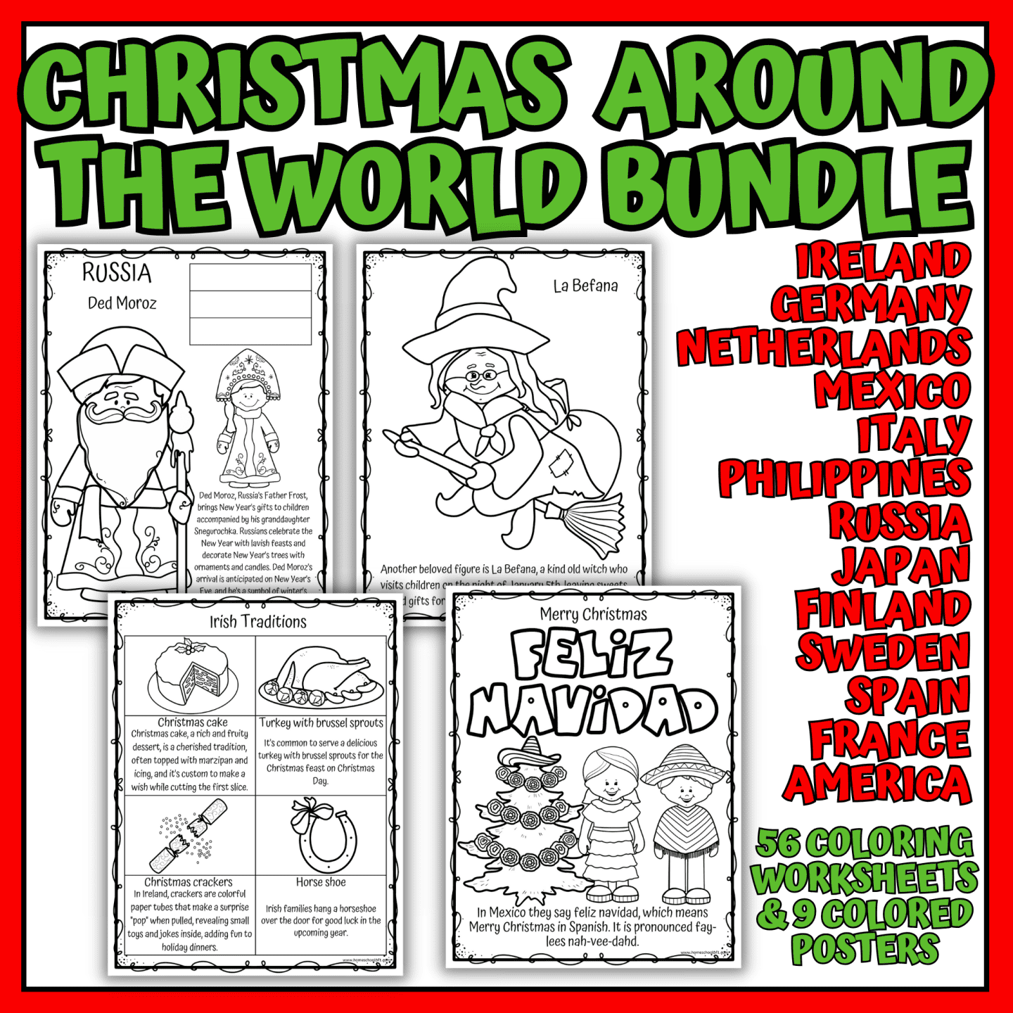 Free Christmas Around The World Worksheet Free Christmas Around The World Worksheet