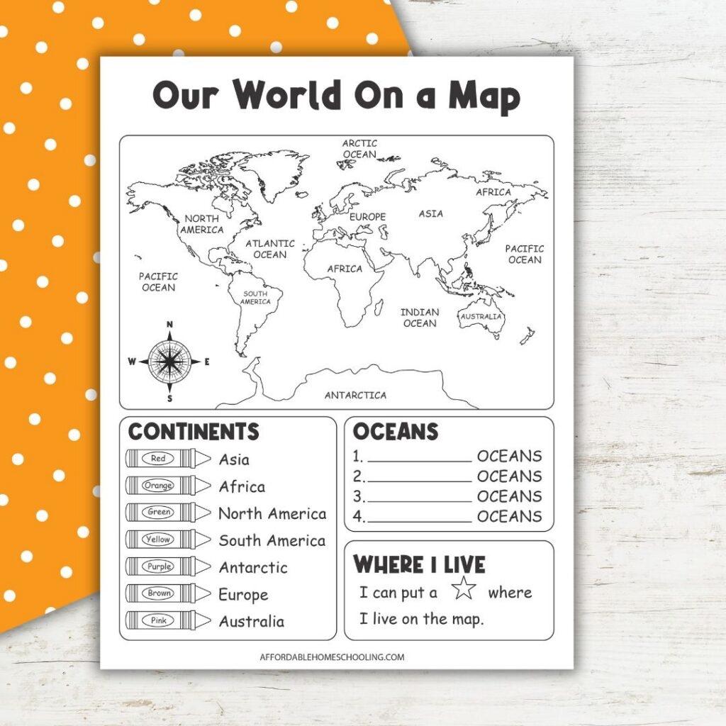 Free Printable Continents And Oceans Map Bundle
