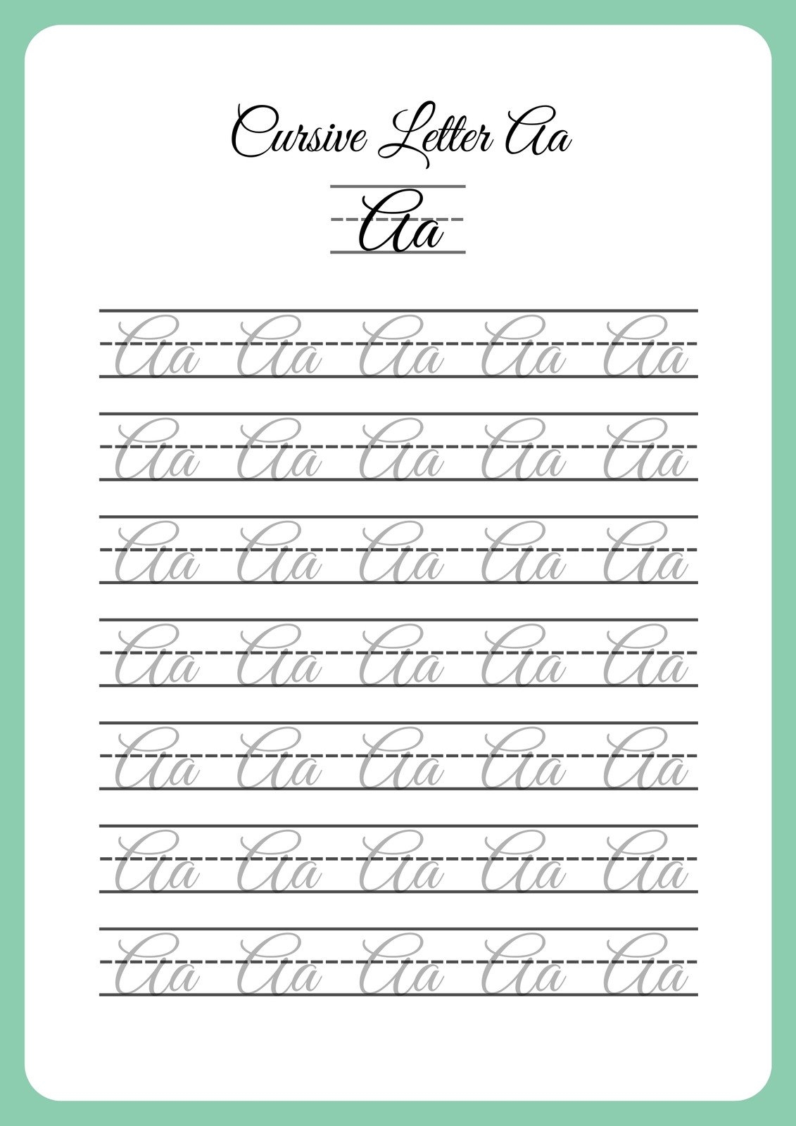 Free Custom Printable Handwriting Worksheet Templates Canva MyCursive Cursive Worksheet Generator Create Practice