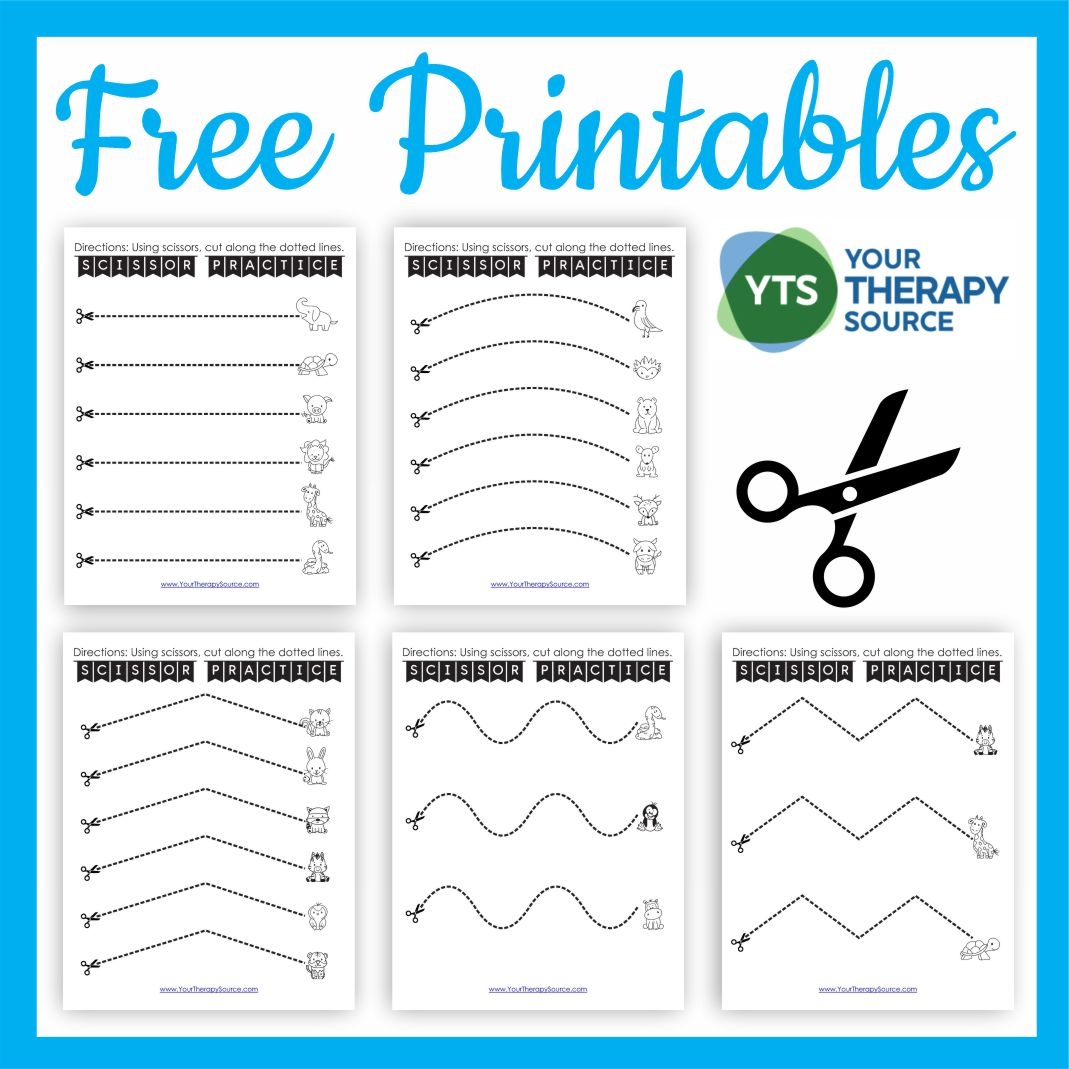 Free Cutting Worksheets For Fine Motor Skills Your Therapy Source Free Scissor Practice Printable Your Therapy Source