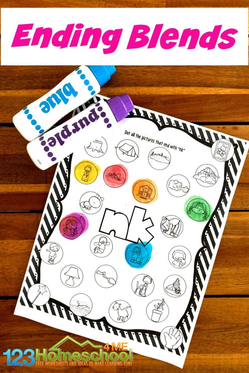 Ending Blend Worksheets Set 2 Free Word Work Worksheets Library