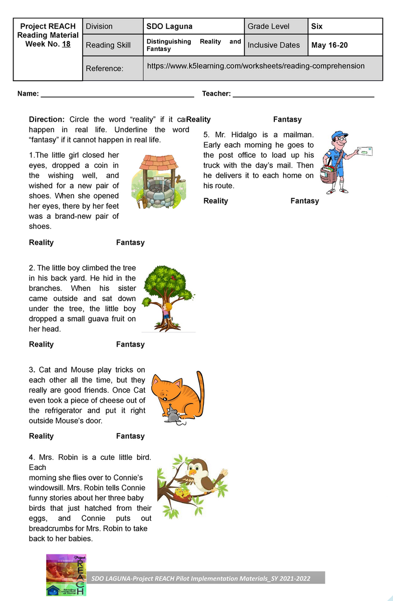 Free Fantasy And Reality Worksheet Download Free Fantasy And Reality Worksheet Png Images Free Worksheets On Clipart Library