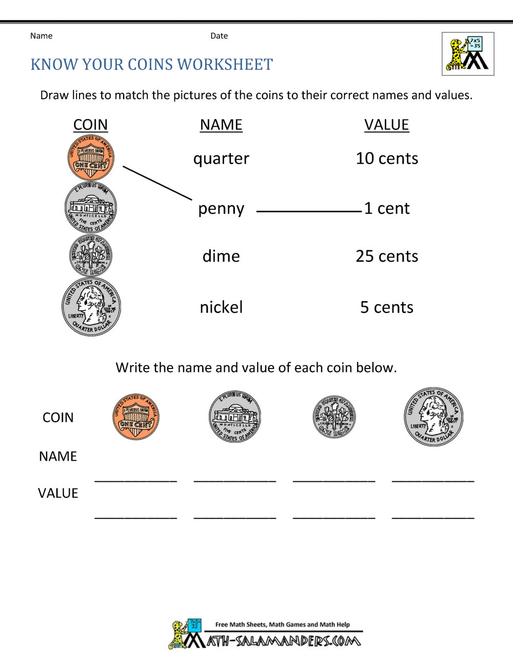 Free Math Money Worksheets 1st Grade Counting Money Worksheets Money Math Free Printables Lettering SVG Files Tools Apps