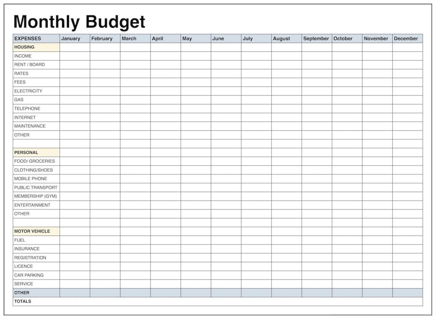 Free Monthly Expenses Spreadsheet Litybuyer