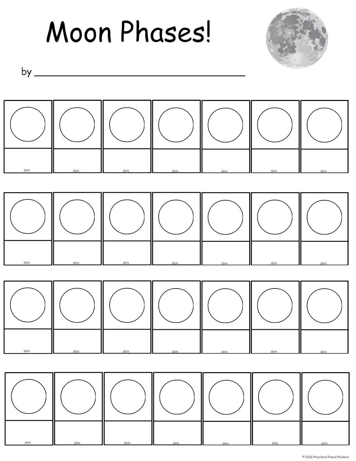FREE Moon Phase Tracking Printable