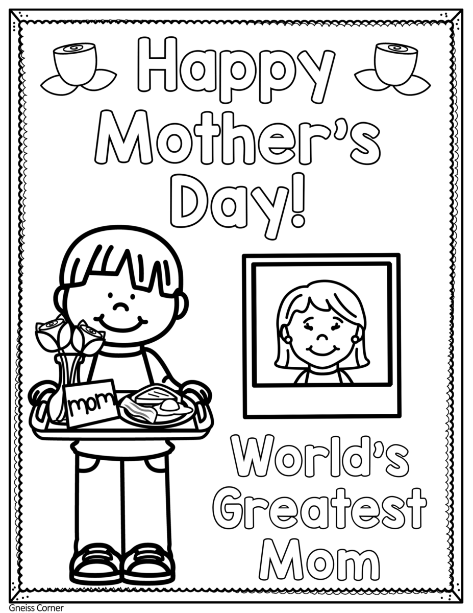 Mother S Day Coloring Worksheet Free Printable Digital PDF