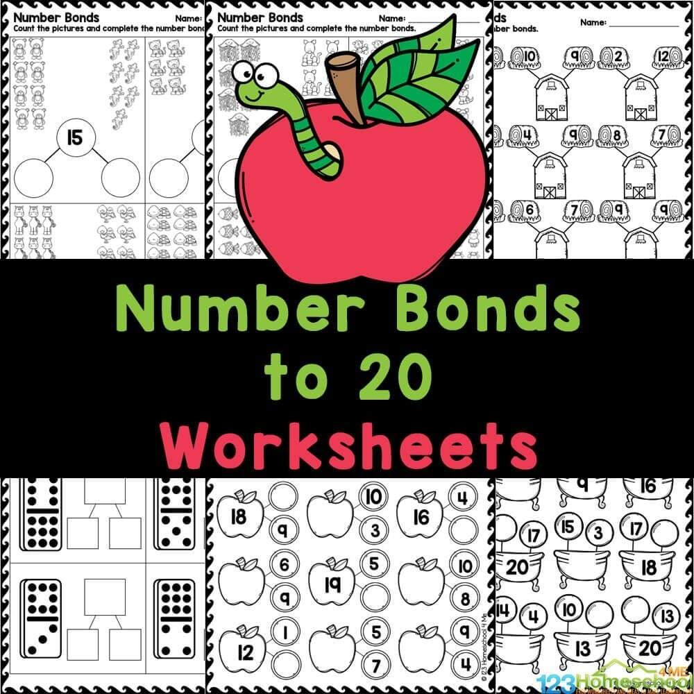 Free Number Bonds To 20 Worksheets For 1st Grade