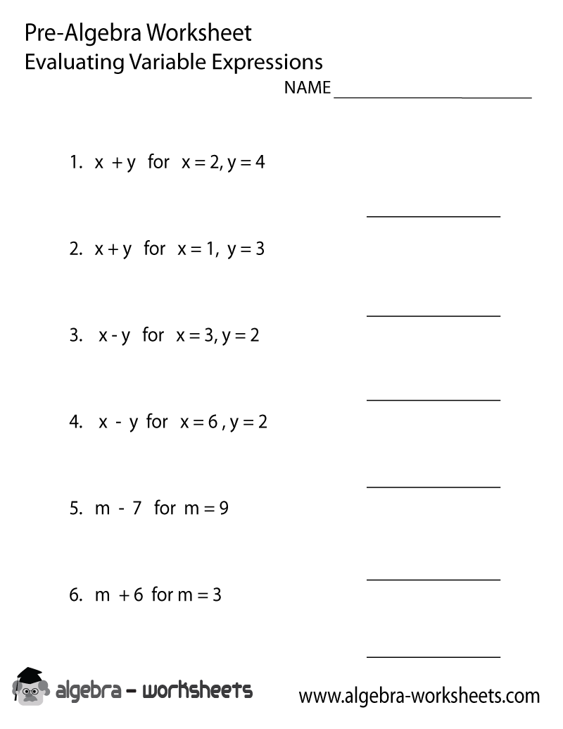 Free Pre Algebra Worksheets Practice For Success Free Pre Algebra Worksheets Practice For Success