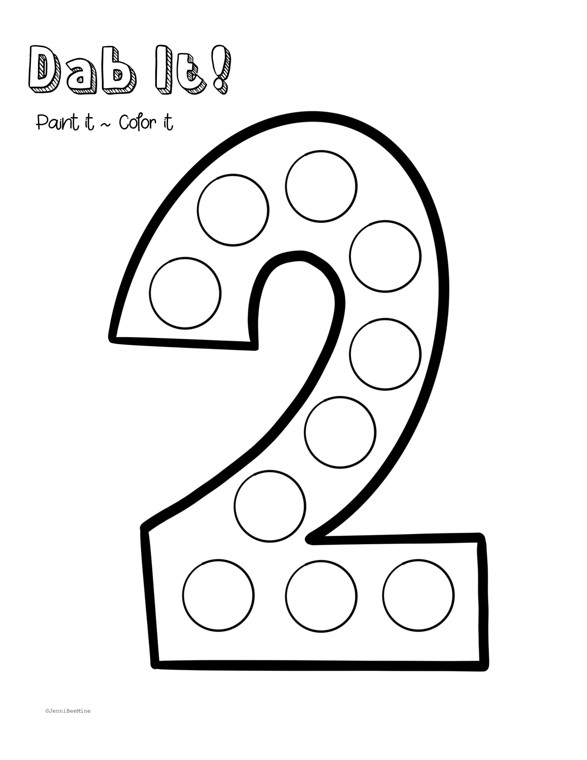 Free Preschool Printables Number 2 Jennibeemine Back To School Worksheets For Kids ABCmouse