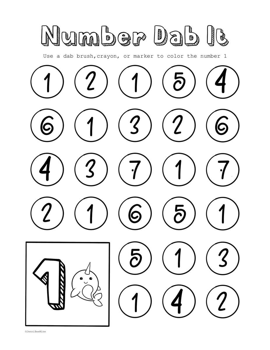 Free Preschool Printables Packet Number 1 Jennibeemine Help Your Kids Learn Numbers With 1 10 Number Tracing Prek Worksheets Made By Teachers