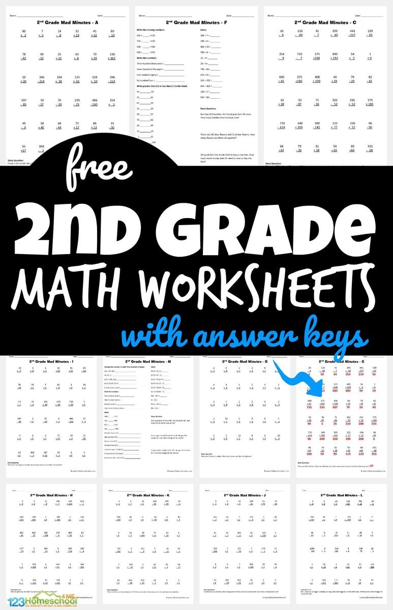 FREE Printable 2nd Grade Math Minutes Worksheets Pdf Winter Printables 2nd Grade Made By Teachers
