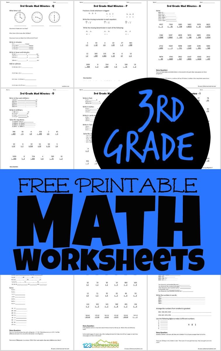 FREE Printable 3rd Grade Math Minutes Worksheets Pdf Math Worksheets Superstar Worksheets