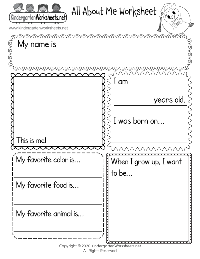 Free Printable All About Me Worksheet Free Printable All About Me Worksheet