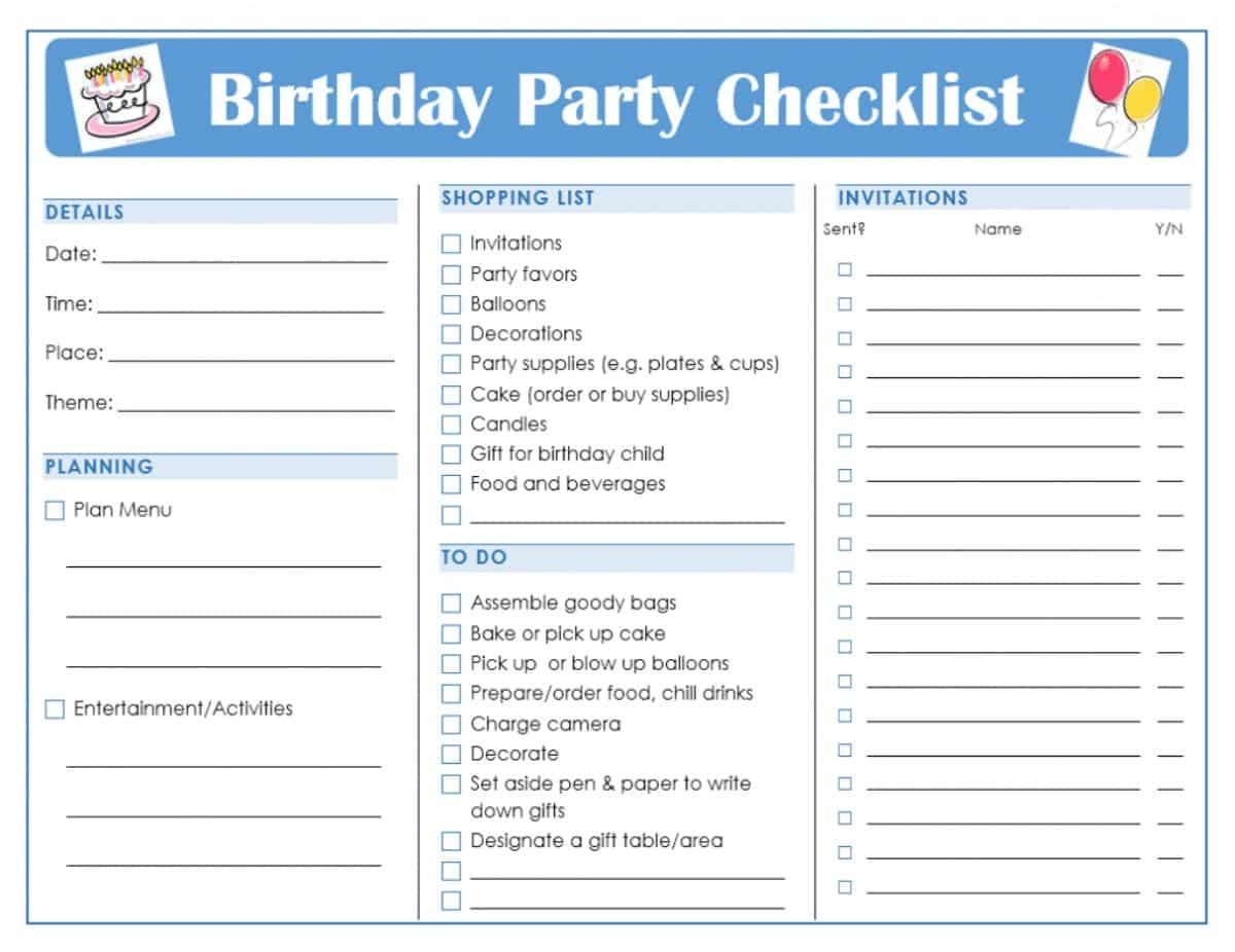 Free Party Planning Printables To Make Your Life Easy