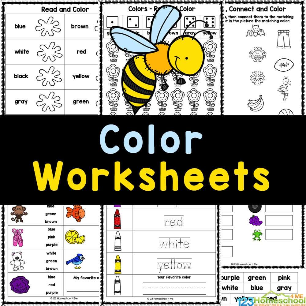 Free Preschool Color Matching Worksheet