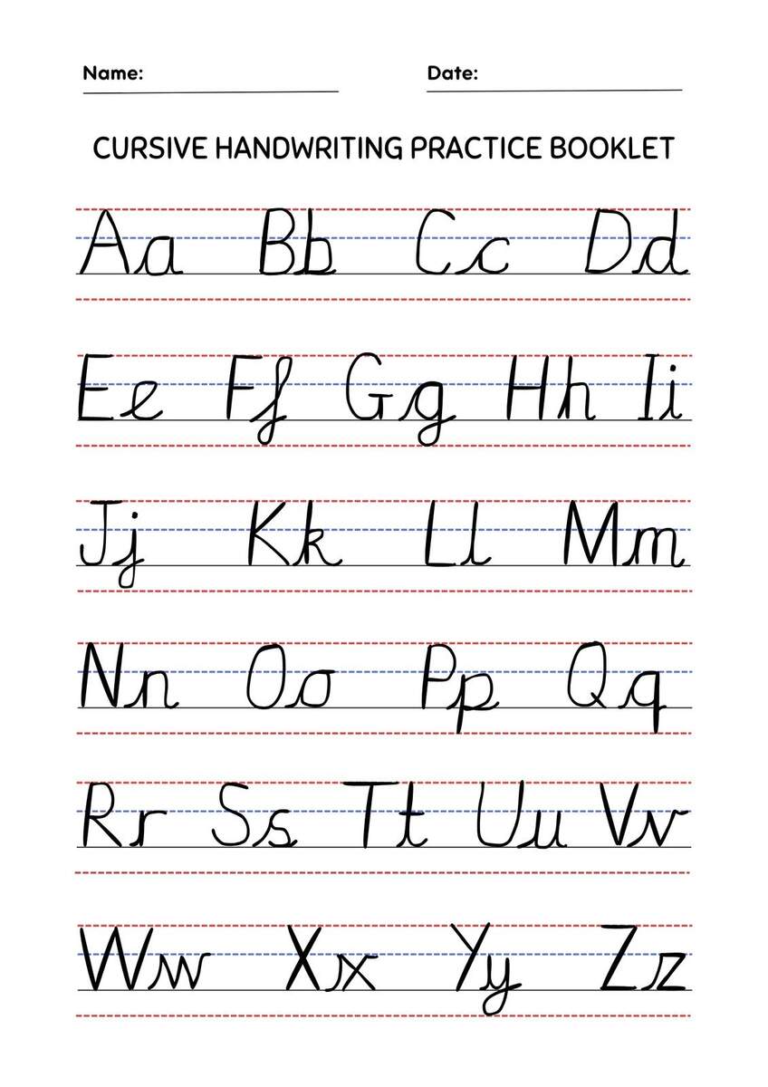 Printable Cursive Handwriting Worksheets Practice Letters Free Printables Lettering SVG Files Tools Apps
