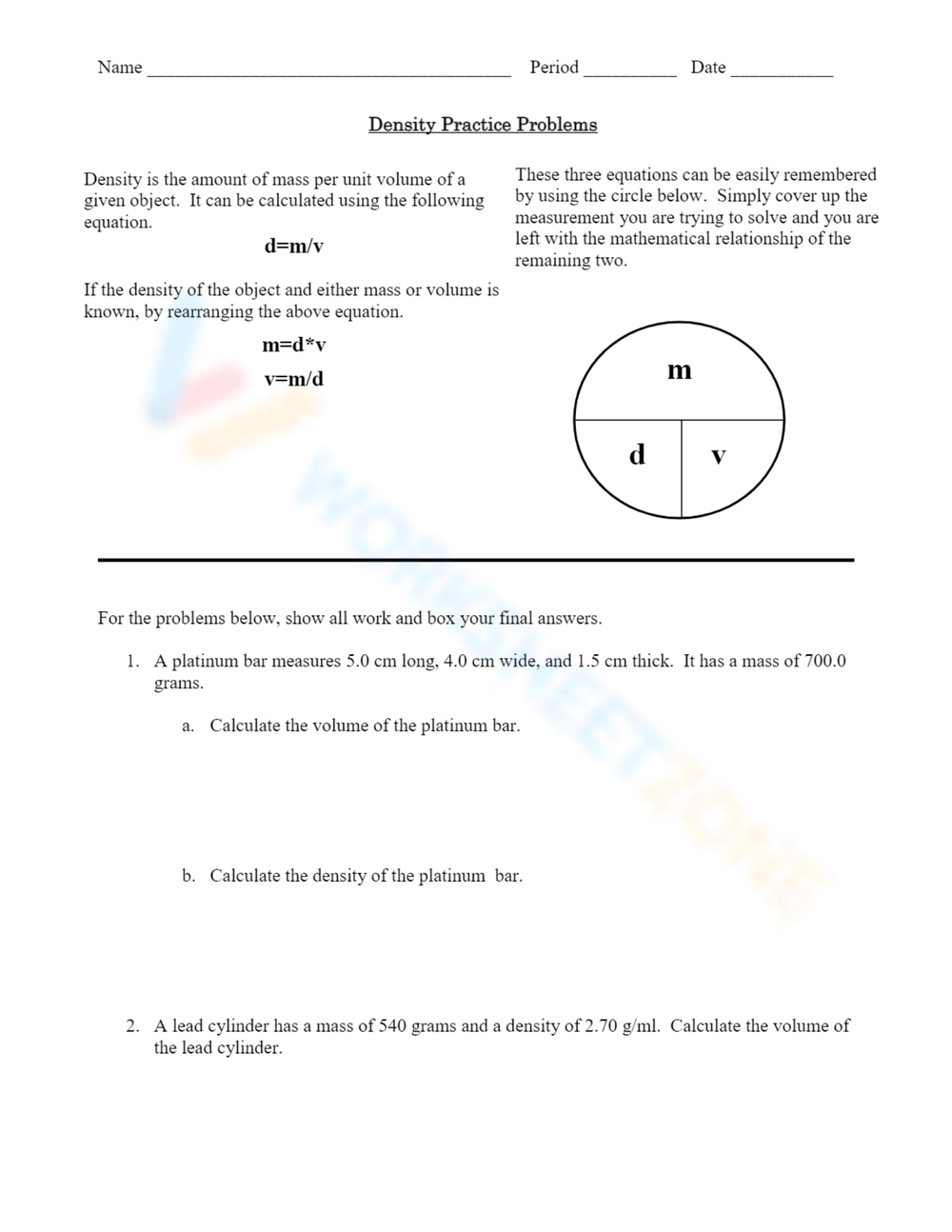 Free Printable Density Worksheets Density Of Matters Worksheets Library Free Printable Density Worksheets Density Of Matters Worksheets Library