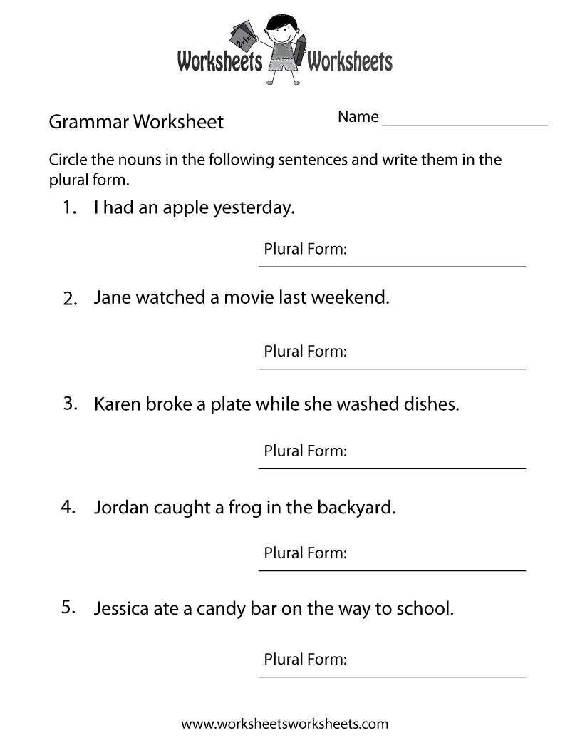 Free Printable Adjectives Worksheet