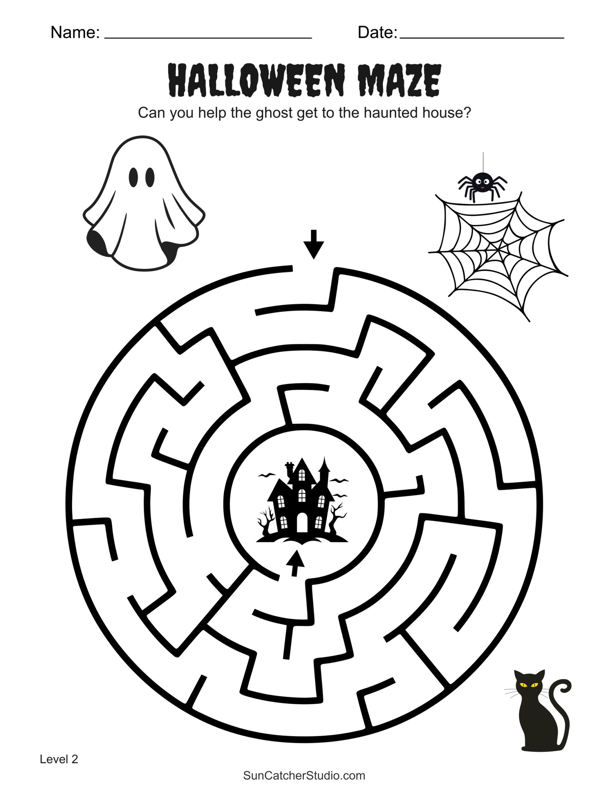 Free Printable Halloween Maze Worksheets And Puzzles Free Printables Lettering SVG Files Tools Apps