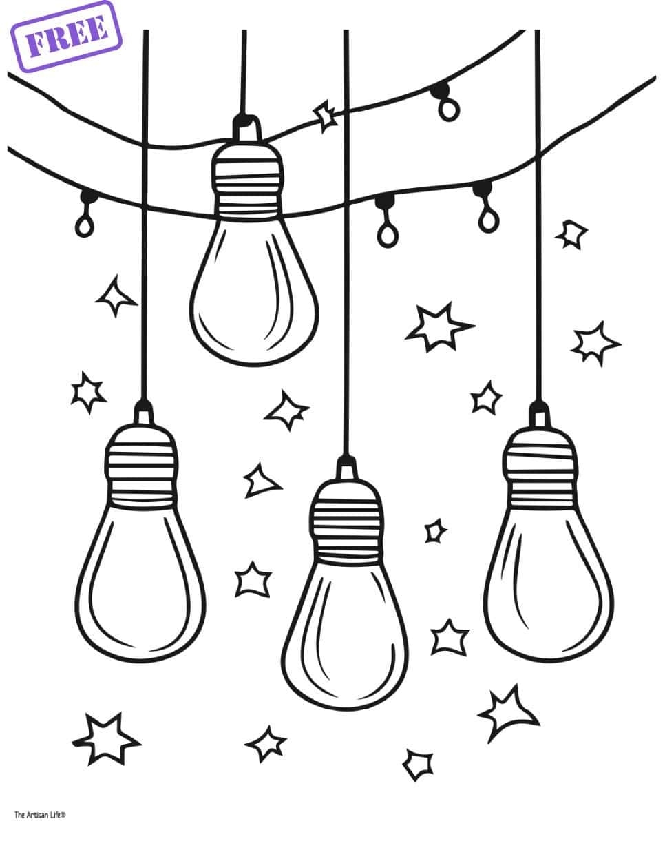 Free Printable Light Bulb Coloring Pages The Artisan Life Free Printable Light Bulb Coloring Pages The Artisan Life